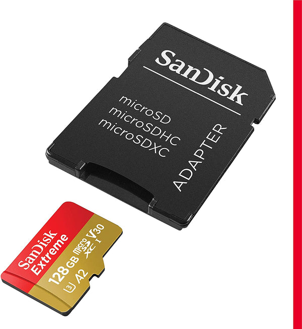 SanDisk Extreme Micro SD card, 128GB with SD Adapter