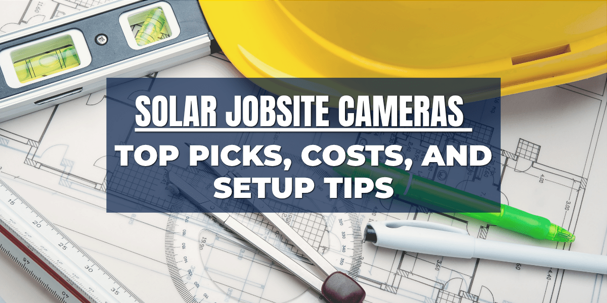 Solar Jobsite Cameras: Top Picks, Costs, and Setup Tips
