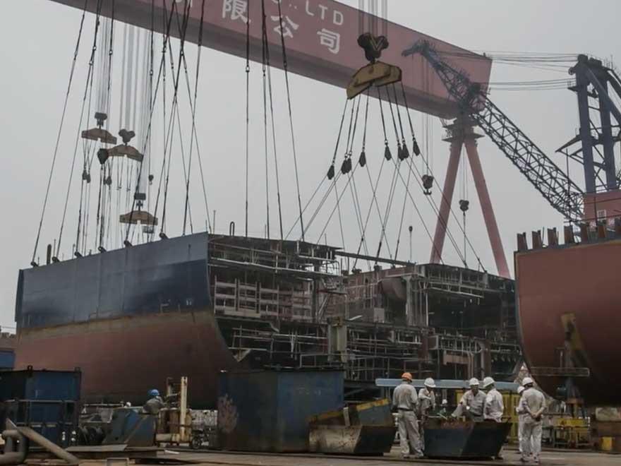 Customer Footage Highlight: Construction Time Lapse of the World's Largest Ethane Gas Carrier